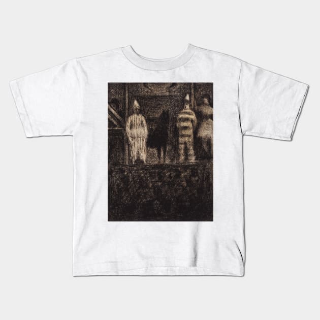 Sidewalk Show by Georges-Pierre Seurat Kids T-Shirt by Classic Art Stall